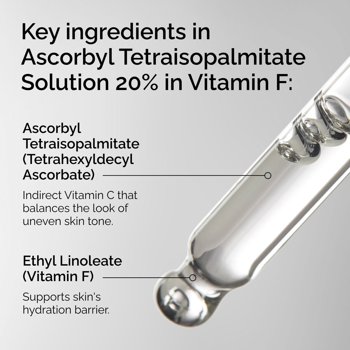 Ascorbyl Tetraisopalmitate Solution in Vitamin F Targeted Serum Care D0