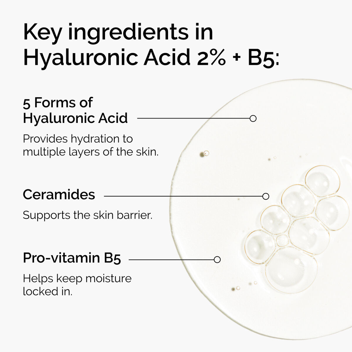 Hyaluronic Acid + B5 (with Ceramides) Targeted Serum Care W6